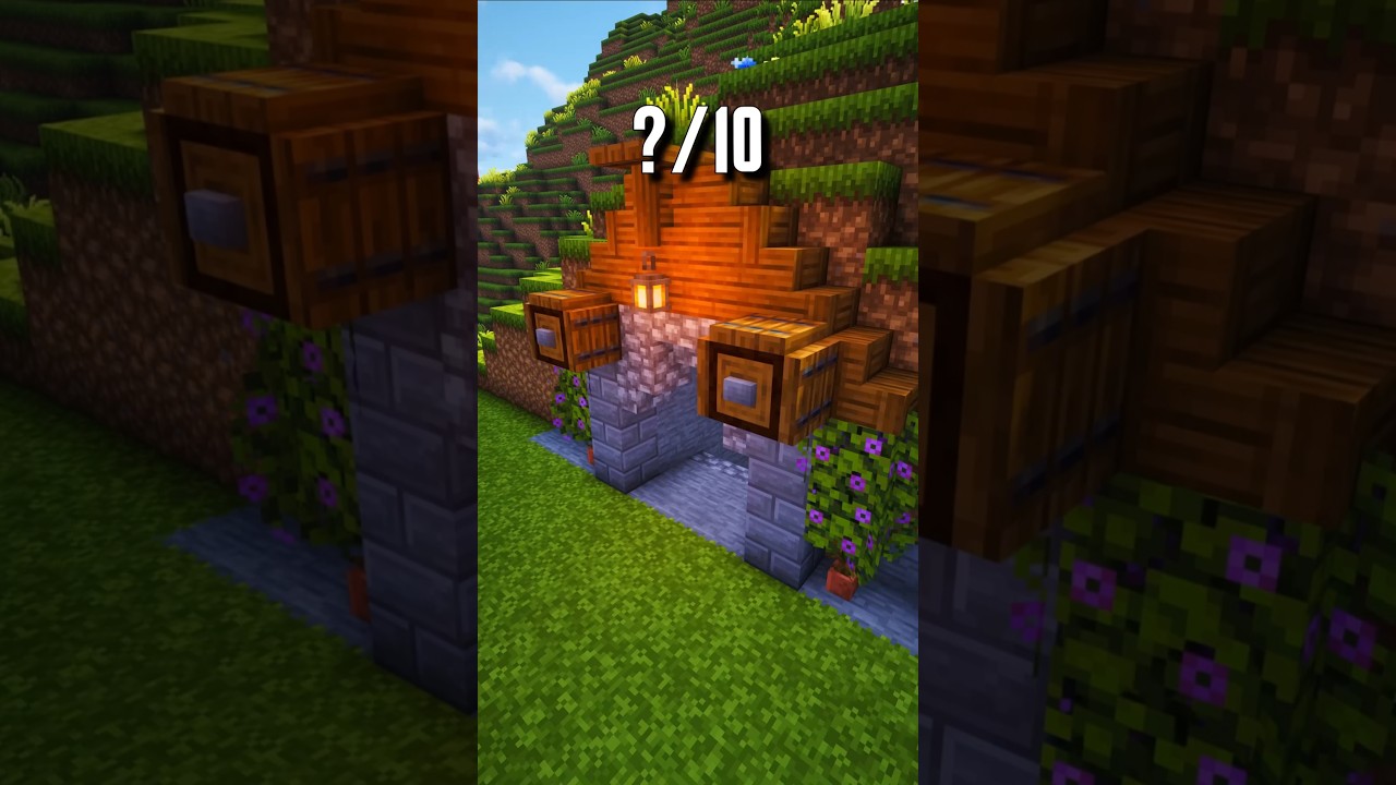 Minecraft Detailed Mine Entrance Build Tutorial ⛏️🏔️ | Aesthetic Cave Opening Design!