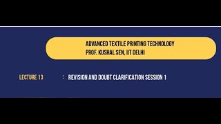Revision and Doubt Clarification Session 1 #swayamprabha #CH36SP