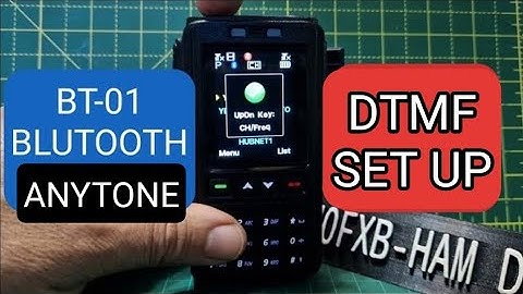 ANYTONE BT-01, DTMF Operation