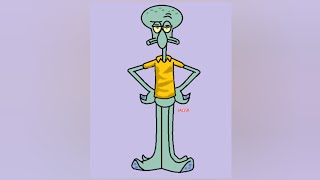 Squidward Drawing in MS Paint | Squidward | Octopus | Drawing | MS Paint | How to Draw in PC/Laptop