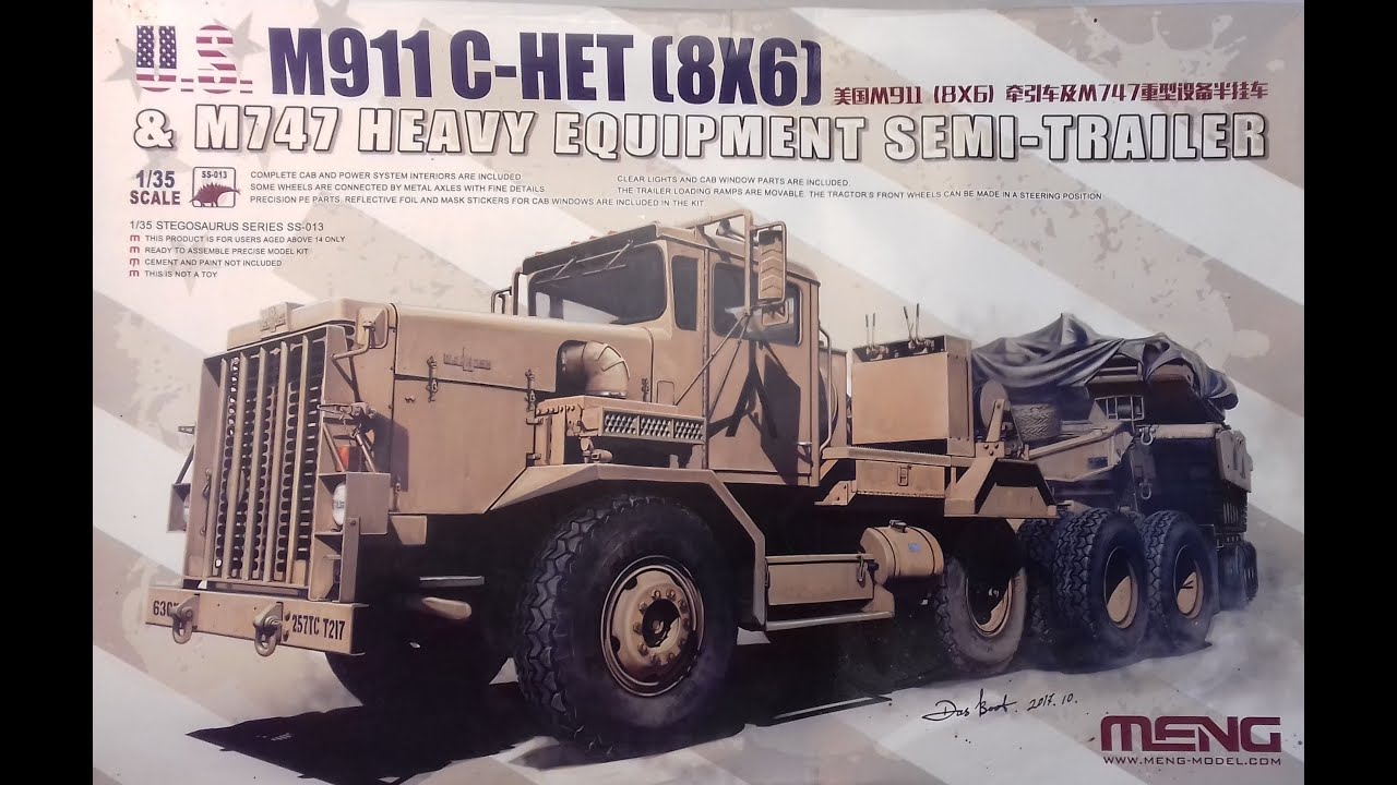 WHATS IN THE BOX? MENG 1/35, SS-013 US M911 C-HET & M747 HEAVY