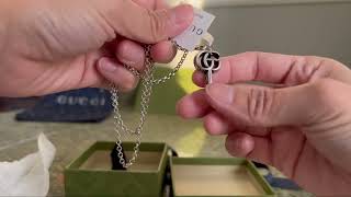 Unboxing Gucci Double G key charm necklace