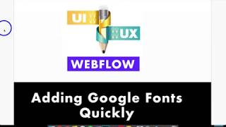 Add Google Font in 40 seconds -Ep 03 UX-Webflow-UI-Design