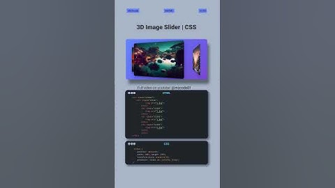 🔥 3D Image Slider Tutorial: Pure CSS Magic for MZCode01 Developers 🚀 #css #webdesign #coding #shorts