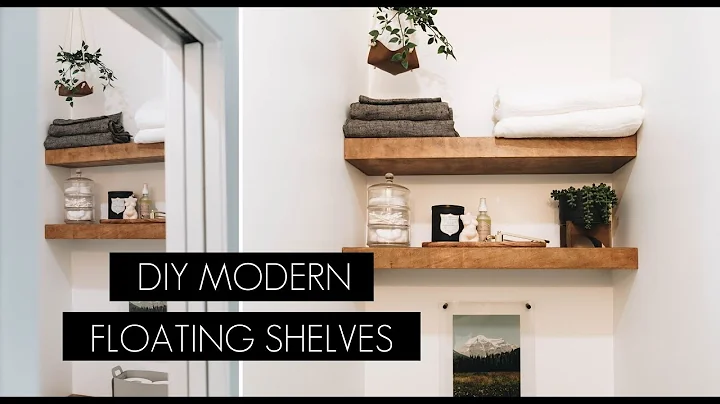 DIY Built-In Shelves | Modern Floating Shelves Between Walls