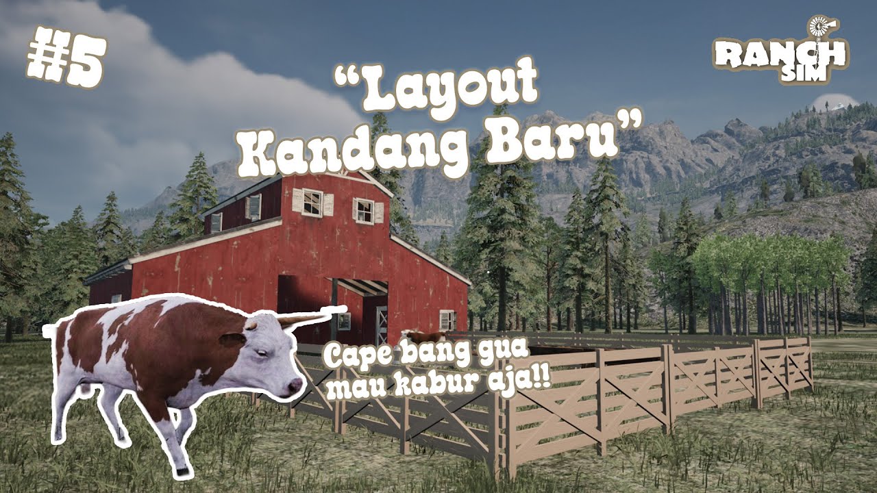 Kandang Sapi baru tapi sapinya Ilang | Ranch Simulator Indonesia - YouTube