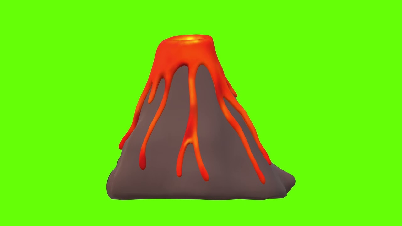 Green Screen | Chroma Key | Animal 4K | Volcano