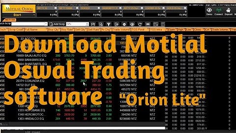 Download Motilal Oswal Trading software ll orion lite