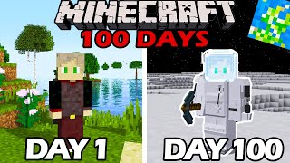 I Survived 100 Days in the Space Age in Minecraft