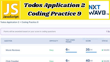 Todos Application 2 | Coding Practice 9 Answers | JavaScript | NxtWave | CCBP 4.0