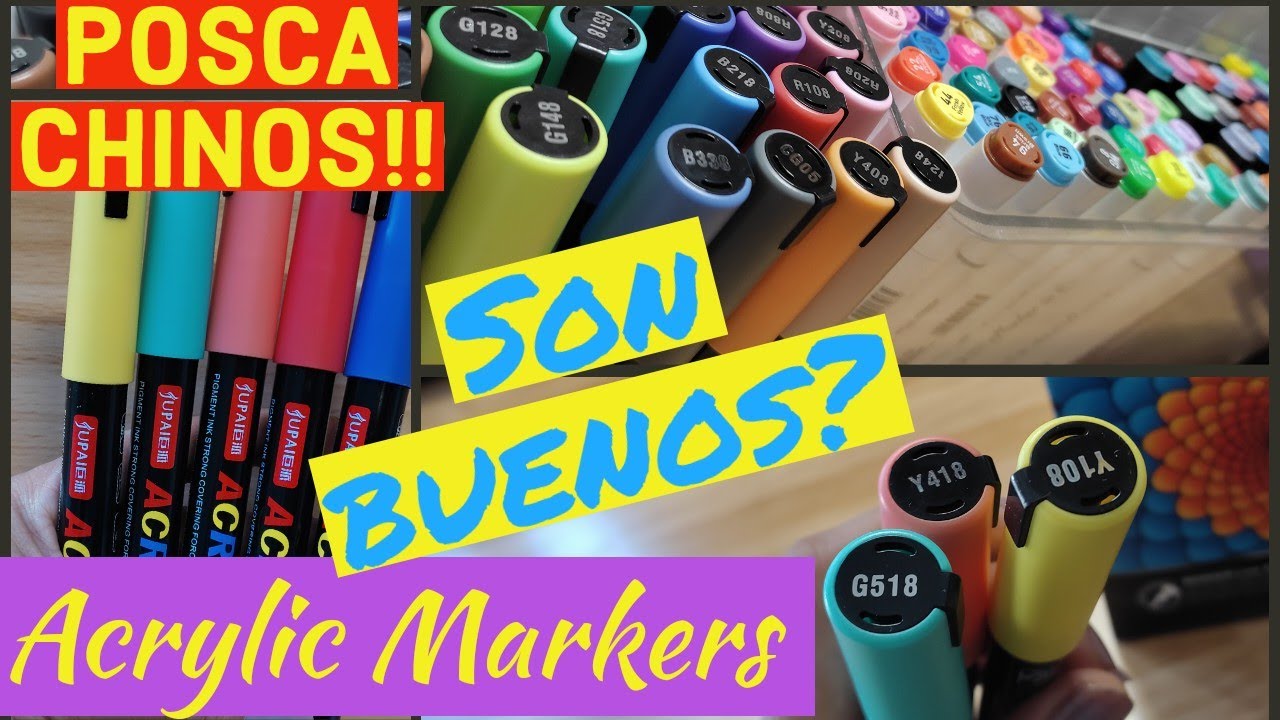 Review plumones tipo POSCA, chinos 🇨🇳 ✍️SON BUENOS⁉️🤔 baratos , acrylic  markers JUPAI 