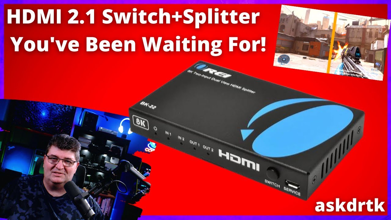 HDMI 2.1 Switcher/Splitter Supports 120 Hz, Variable Refresh, 8K - OREI  BK22 Review with Tests 