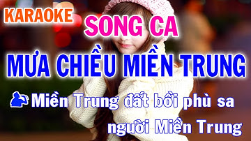 Mưa Chiều Miền Trung Karaoke Song Ca Nhạc Sống - Phối Mới Dễ Hát - Nhật Nguyễn