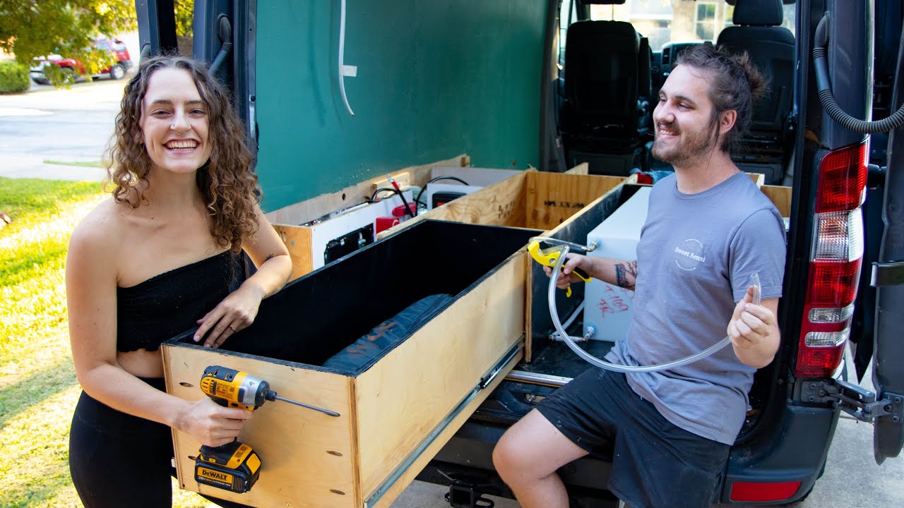 DIY Van Conversion | EPIC GARAGE w/ Electrical, Plumbing, & Gear Storage