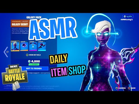 ASMR Fortnite Galaxy Scout Skin Is Back! Daily Item Shop 🎮🎧 Relaxing Whispering 😴💤