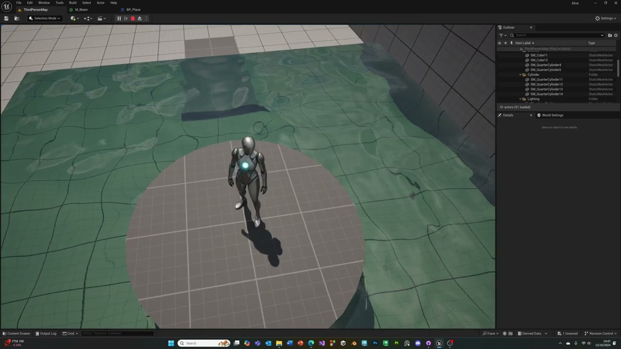 Single Layer Water Material