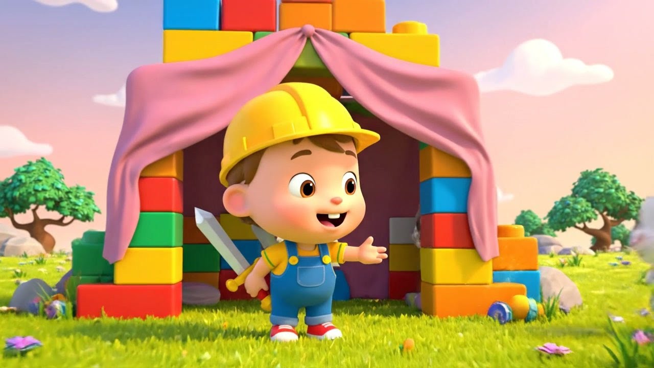 El bebé constructor de Fortnite dejó caer su bloque | Canción Divertida Niños | Rimas Infantiles