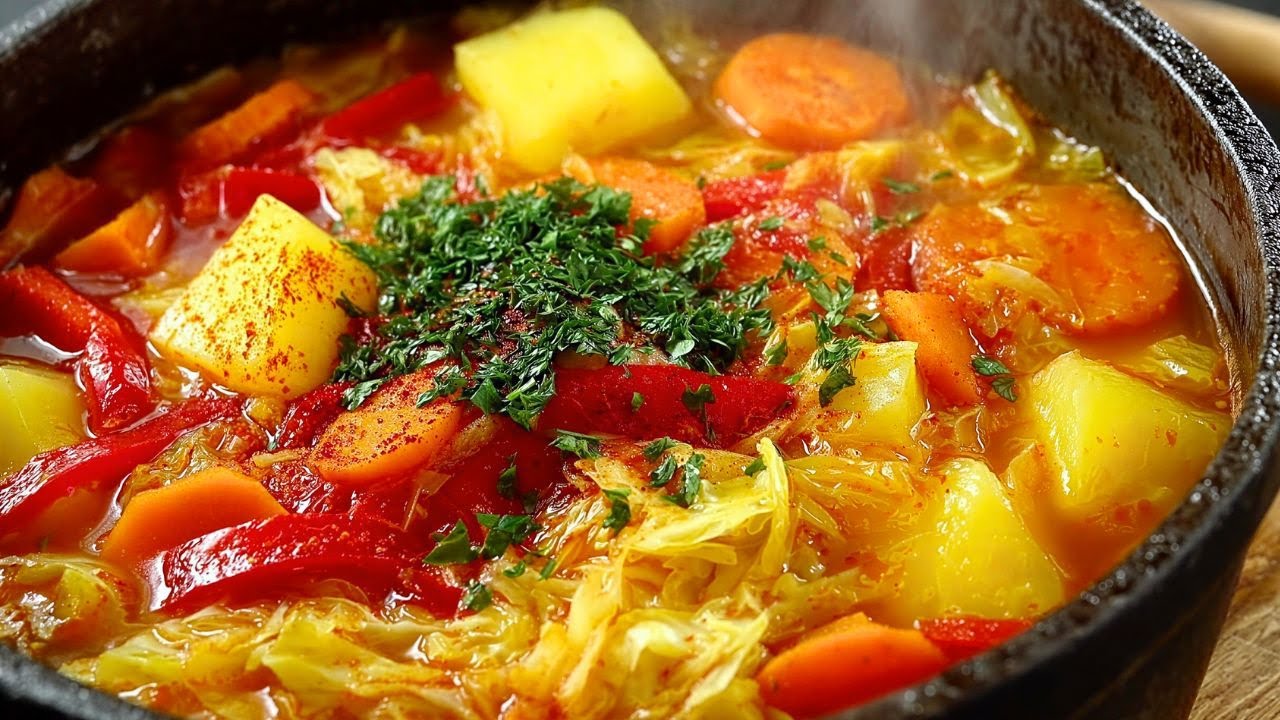 Einfacher Wirsing Eintopf hilft abzunehmen! Sie werden Gemüse lieben, wenn Sie es so kochen! Vegan