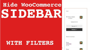 Hide WooCommerce Sidebar With Filter Hooks Conditionally