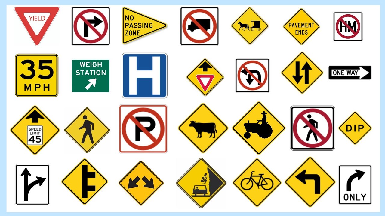Top 30 USA Road Signs Every Driver Must Know - YouTube