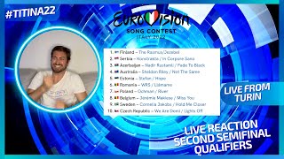 EUROVISION 2022 LIVE REACTION to Second Semifinal Qualifiers