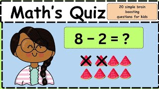 #Kindergarten #Math Quiz | 20 Easy Brain Boosting Questions for Kids| practice sums||easy math quiz