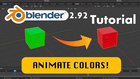How to Animate Colors in Blender 2.92
