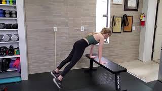 Hands elevated burpee