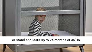 BreathableBaby Breathable Mesh Mini Crib with Mattress, White