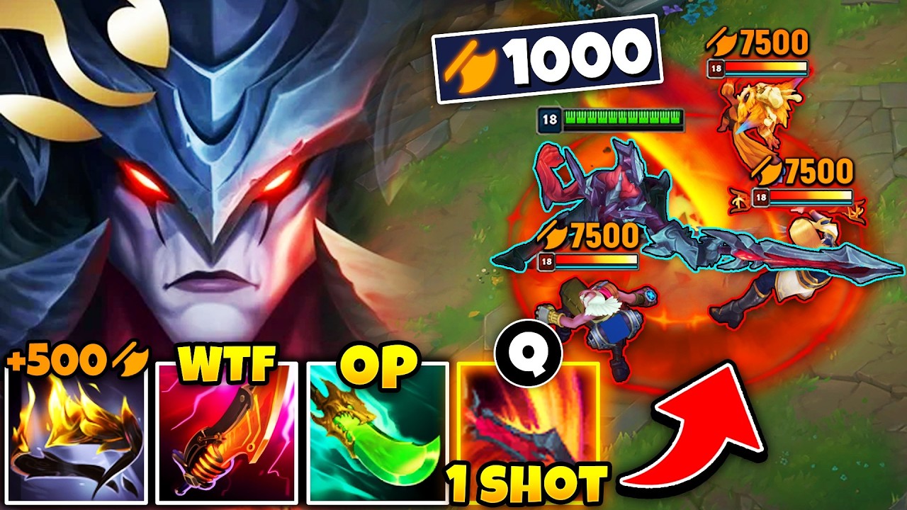 What happens when lethality Aatrox hits 1000 AD? (HINT: HE ONE SHOTS EVERYTHING)