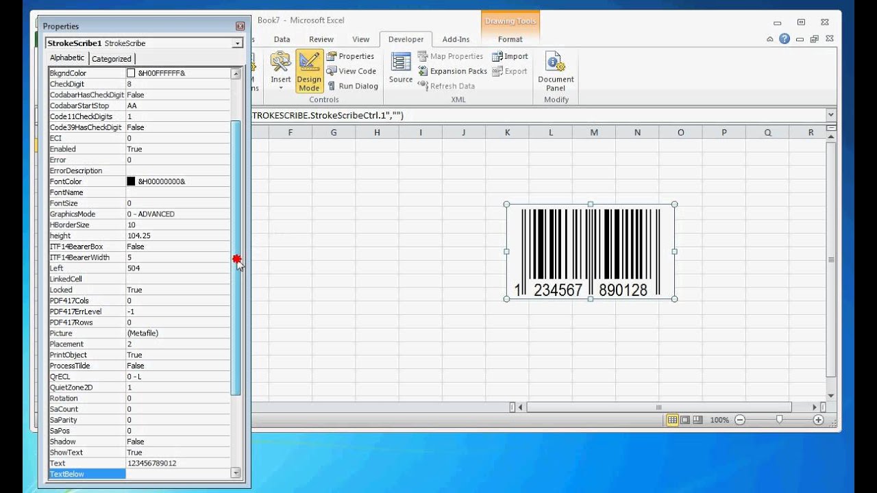 How To Create A Barcode In Excel 2010 With Vba