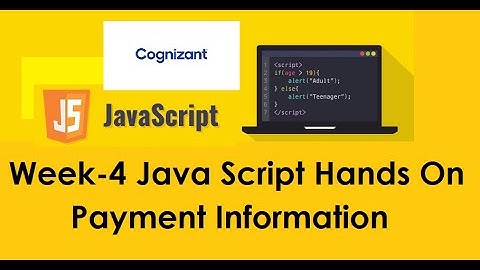 Payment Information Java Script Hands On | Week - 4 Hands On | Cognizant