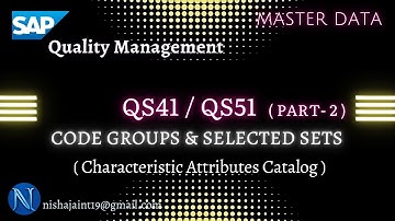SAP S/4HANA QM | Characteristic Attributes Catalog in SAP Quality Management | QS41 | QS51