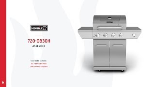 Nexgrill 4-Burner Gas Grill w Stainless Steel Side Burner 720-0830H