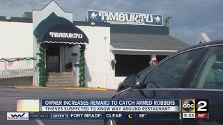 Owner increase reward to find armed robbers of Hanover restaurant