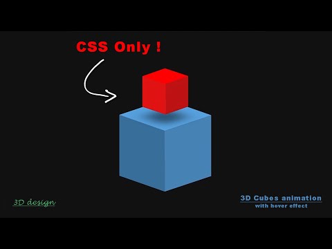 3D cubes animation with a hover effect by HTML and CSS Only !!