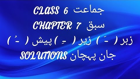 Urdu Class 6 Chapter 7 With Solutions Jaan Pehchan CBSE NCERT Book