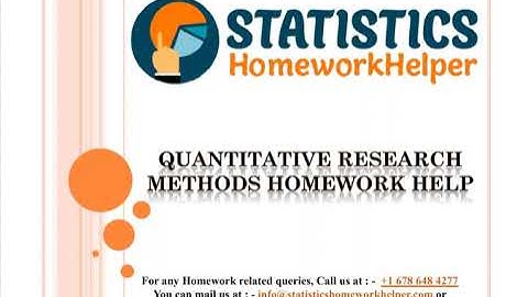 Quantitative Research Methods Homework Help