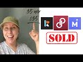 What Sold? TOP Sales On Poshmark Mercari &amp; Kidizen! 35 over $35...Thrift Flips!!!