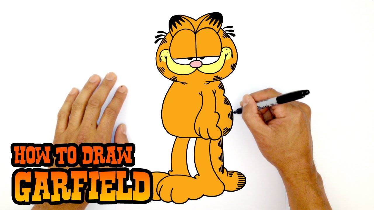 Garfield Drawing  How To Draw Garfield Step By Step