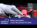 Riding Lawn Mower Engine Clicks But Doesn't Crank