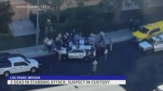 Police: 2 dead, 6 injured in stabbings along Las Vegas Strip