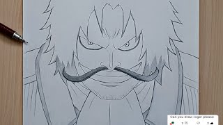 How to draw Gol D. Roger | One Piece | Roger step-by-step Easy : Tutorial