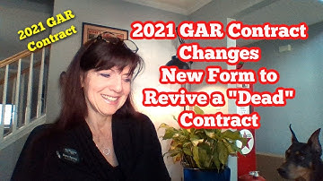 2021 GAR Contract Changes - NEW Form to Revive a Terminated Contract