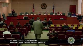 Michael Barba Testimony Texas House Select Committee on Educational Opportunity & Enrichment