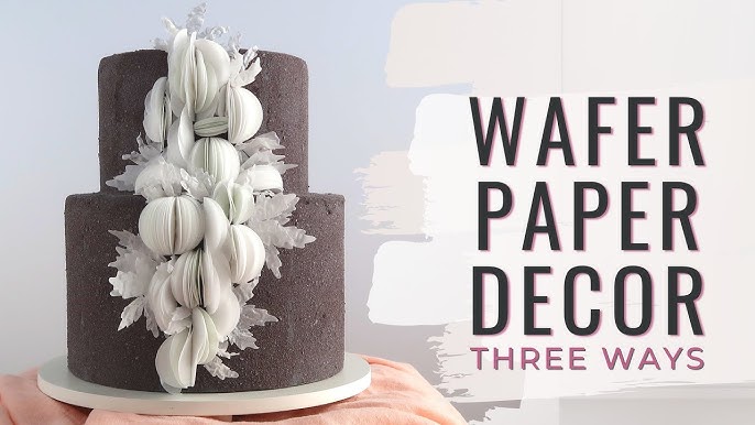 How to make Wafer Paper Cake Decorations - Balls / Wedges / Spheres -  Modern Wedding Cake Design