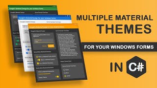 Dark & Light Themes for your Windows Forms with Google's Material Design  | C# Tutorial screenshot 1