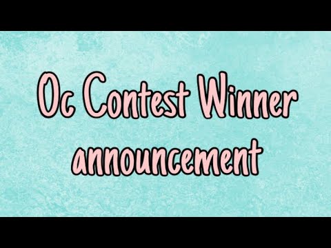 OC Contest Winner Announcement 🤩 - YouTube