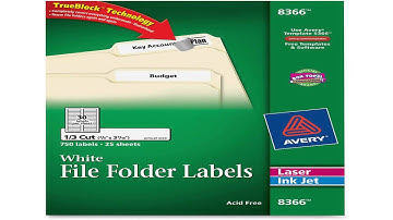 Avery File Folder Labels for Laser and Inkjet Printers 0.6 x 3.43 Inches Wh