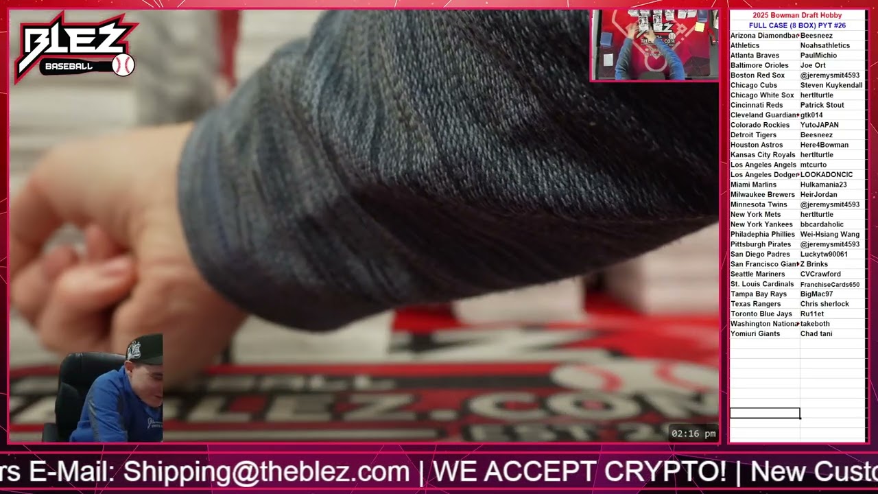 2025 Bowman Draft Hobby FULL CASE BREAK #26 PICK YOUR TEAM